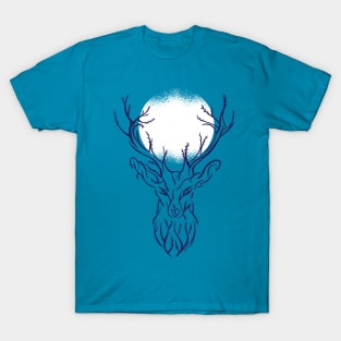 deer nature moon design T-Shirt